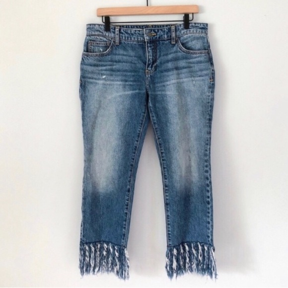 Anthropologie Pilcro & the Letterpress Fringe Jeans size 28 - Picture 2 of 7